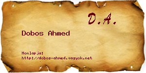 Dobos Ahmed névjegykártya